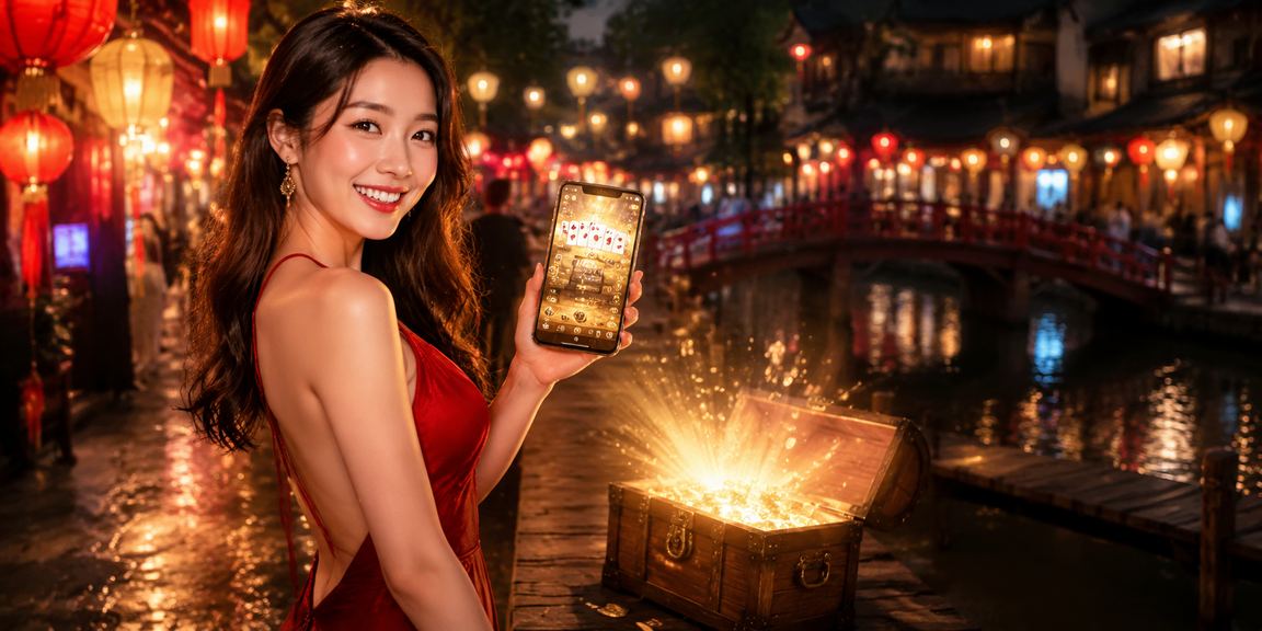 Trò chơi bài tại không gian đèn lồng lung linh ở Hà Nội