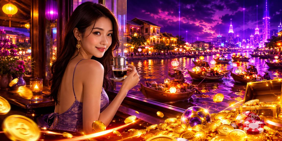 Người dùng đặt cược thể thao tại quán cà phê Hội An trên điện thoại di động