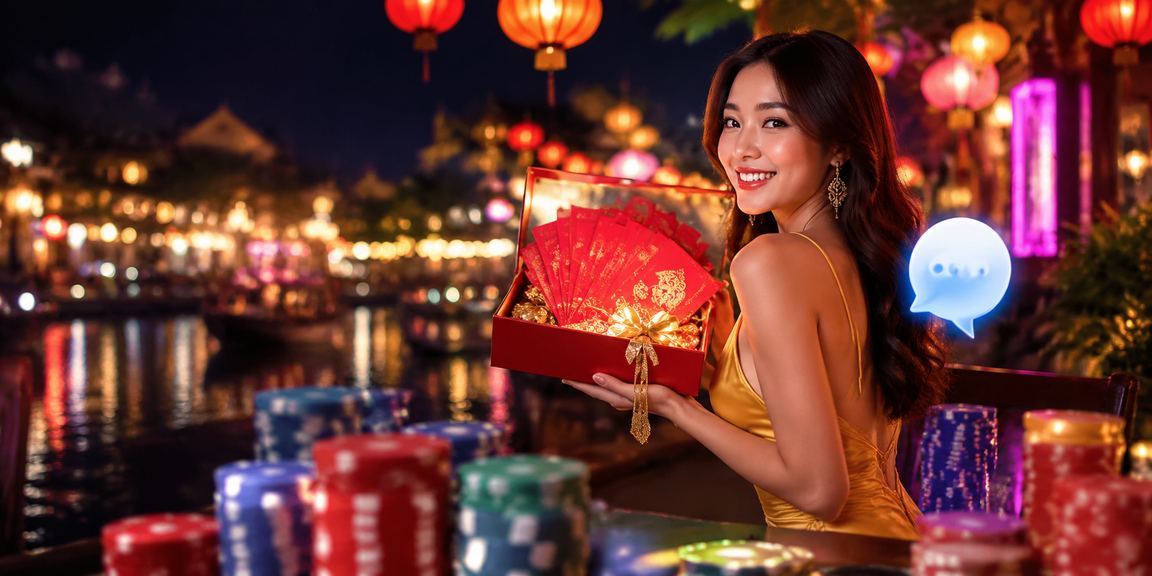Phong bì đỏ may mắn và không khí cà phê tại Hội An trong mùa lễ hội